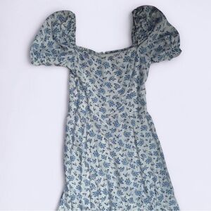 Francesca's Blue and White Floral Maxi Dress